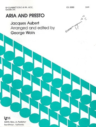 Aria and presto for clarinet and piano