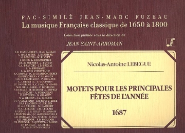 Motets pour les principales ftes de l'anne 1687 Faksimile