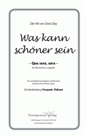 Was kann schner sein fr Mnnerchor a cappella (dt) Partitur