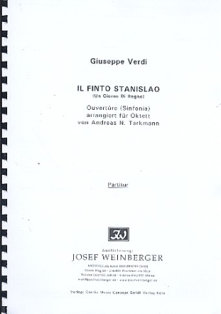 Ouvertre zu Il Finto Stanislao fr Klar in A, Hron, Fag, 2 Vl, Va, Vc und Kb Partitur