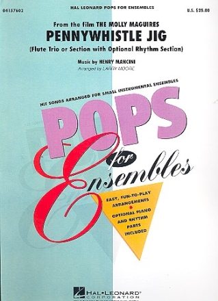 Pennywhistle Jig: for 3 flutes (ensemble), piano and rhythm section ad lib score and parts