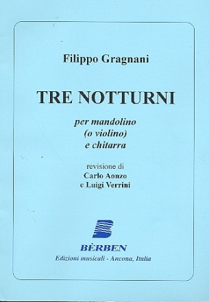 3 Notturni per mandolino (violino) e chitarra partitura