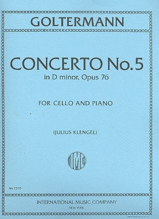 Concerto d minor no.5 op.76 for cello and piano