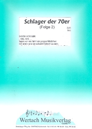 Schlager der 70er Folge 2: Medley im Big-Band-Stil fr Blasorchester