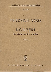 Konzert fr Violine und Orchester Studienpartitur