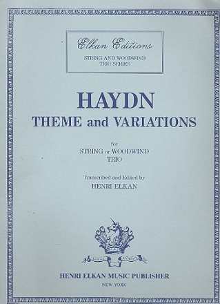 Theme and Variations for 3 instruments (String or woodwind) score and parts