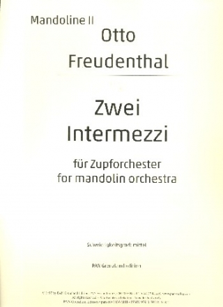 2 Intermezzi für Zupforchester Mandoline 2
