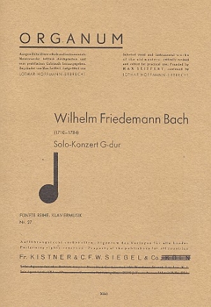 Konzert G-Dur  fr Cembalo