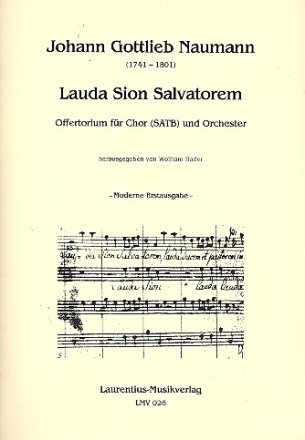 Lauda Sion Salvatorem fr gem Chor und Orchester Partitur