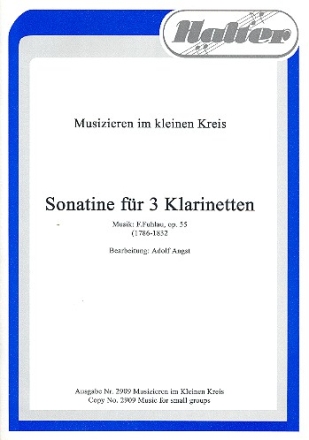 Sonatine op.55 fr 3 Klarinetten Partitur und Stimmen