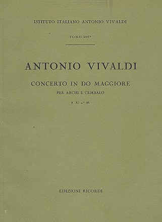 Konzert C-Dur F.XI,46 fr Streicher und Cembalo Partitur