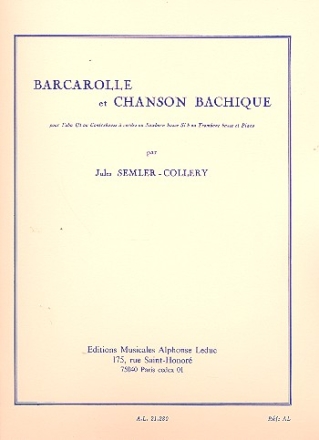 Barcarolle et Chanson bachique pour tuba (contrebasse/saxhorn/trombone) et piano