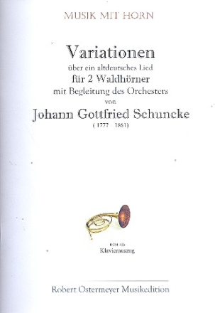 Variationen F-Dur fr 2 Hrner und Orchester fr 2 Hrner und Klavier Stimmen