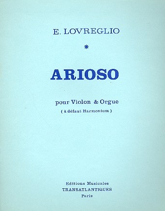 Arioso for violin and organ (harmonium)