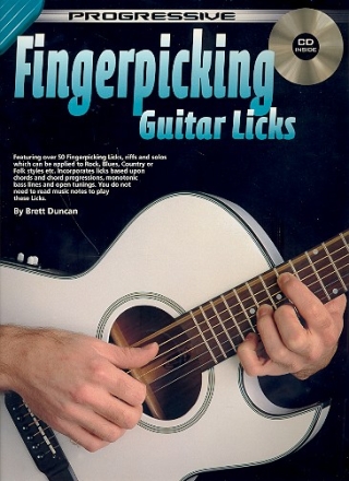 Progressive Fingerpicking Guitar Licks (+CD): for guitar/tab