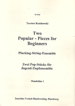 2 popular Pieces for Beginners fr Zupforchester Mandoline 1