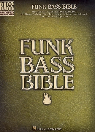 Funk Bass Bible vocal/bass/tab songbook (recorded bass versions)