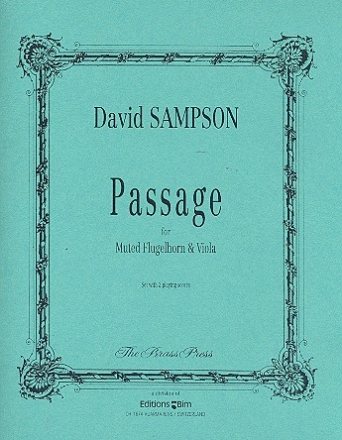 Passage for muted flugelhorn and viola 2 playing score