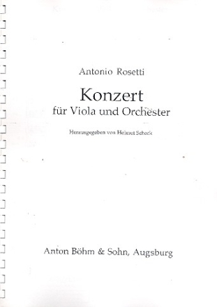 Konzert fr Viola und Orchester Partitur