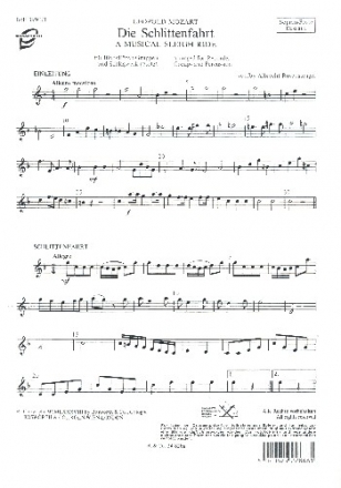 Die Schlittenfahrt fr 4 Blockflten (SATB) und Schlagwerk Sopranblockflte