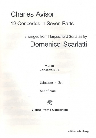 12 Concertos in 7 Parts vol.3 (nos.5-6) for 4 violins, viola, cello and Bc parts