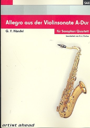 Allegro aus der Violinsonate A-Dur fr 4 Saxophone (SATB) Partitur und Stimmen