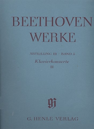 Smtliche Werke Abteilung 3 Band 5 Klavierkonzerte Band 3