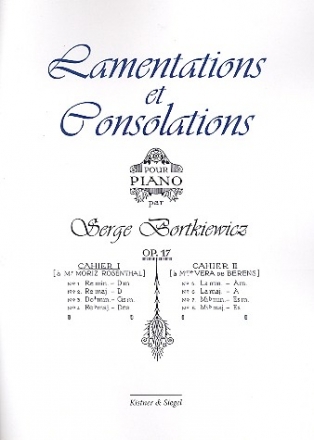 Lamentations et Consolations op.17vol.1 (nos.1-4)   fr Klavier