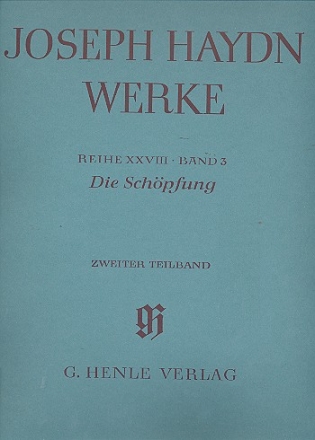 Joseph Haydn Werke Reihe 28 Band 3 Teilband 2 Dir Schpfung