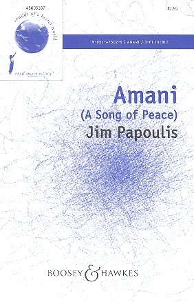 Amani für Frauenchor (SSA) und Schlagzeug Sing- und Spielpartitur