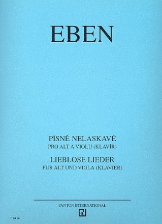 Lieblose Lieder fr Alt und Viola (Klavier) Partitur (dt/tschech)