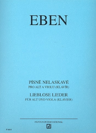 Lieblose Lieder fr Alt und Viola (Klavier) Partitur (dt/tschech)