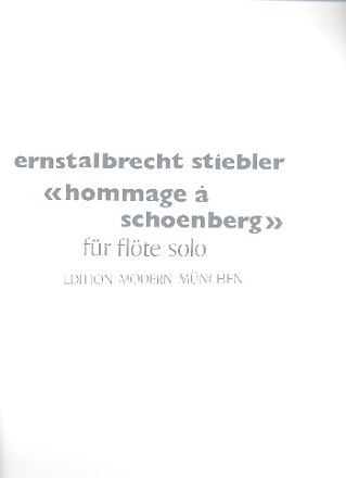 Hommage  Schoenberg fr Flte solo