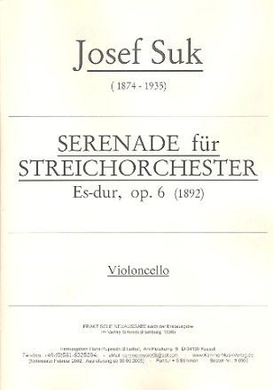 Serenade Es-Dur op.6 fr Streichorchester Violoncello