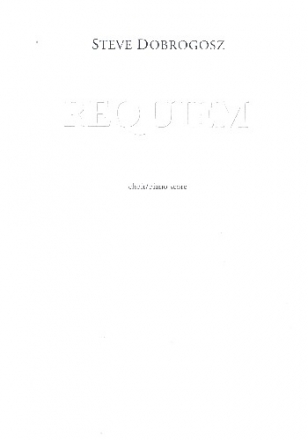 Requiem for chorus and orchestra vocal score