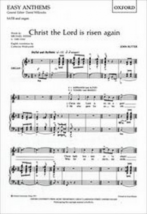Christ the Lord is risen again for mixed chorus and organ score