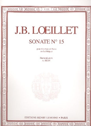 Sonate G-Dur Nr.15  fr Oboe und Klavier
