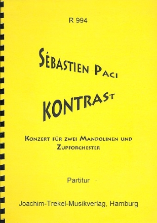 Kontrast fr 2 Mandolinen und Zupforchester Partitur