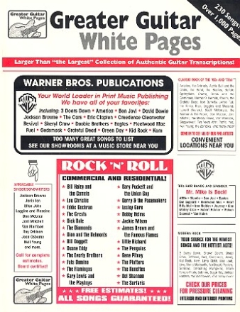 Greater Guitar White Pages songbook vocal/guitar/tab