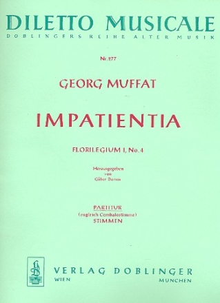 Impatientia G-Dur Nr.4 fr Streicher und Bc Partitur/Cembalo