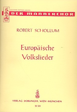 Europische Volkslieder f Mnnerchor a cappella Partitur