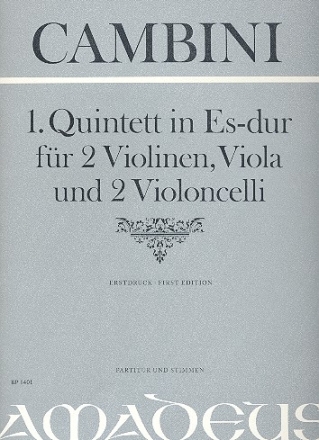 Quintett Es-Dur Nr.1 fr 2 Violinen, Viola und 2 Violoncelli Partitur und Stimmen