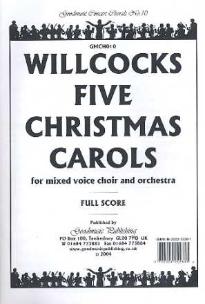 5 Christmas Carols for mixed chorus and orchestra score