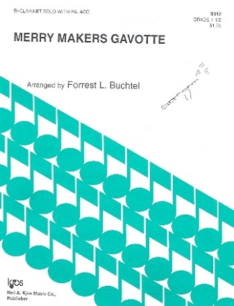 Merry Makers Gavotte for clarinet and piano