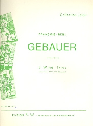 Trio F-Dur Nr.3 fr Klarinette, Horn und Fagott Stimmen