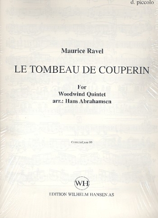 Le tombeau de Couperin fr Flte, Oboe, Klarinette, Horn und Fagott Stimmen,  Archiv-Kopie