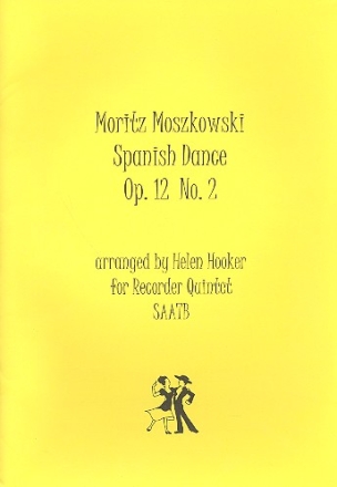 Spanish Dance op.12,2 for 5 recorders (SAATB) score+parts