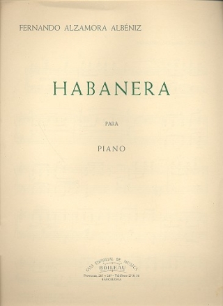 Habanera para piano