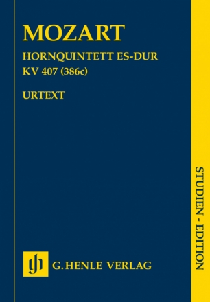 Quintett Es-Dur KV407 (KV386c) fr Horn, Violine, 2 Violen und Violoncello Studienpartitur