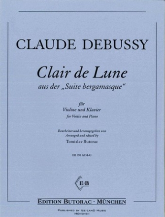 Clair de Lune für Violine und Klavier